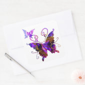 Fantasy Butterflies Vierkante Sticker (Envelop)