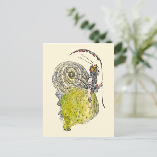  Fantasy Butterfly Fairy met Wings Briefkaart (Staand voorkant)