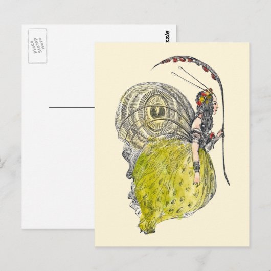 Fantasy Butterfly Fairy met Wings Briefkaart (Voorkant / Achterkant)