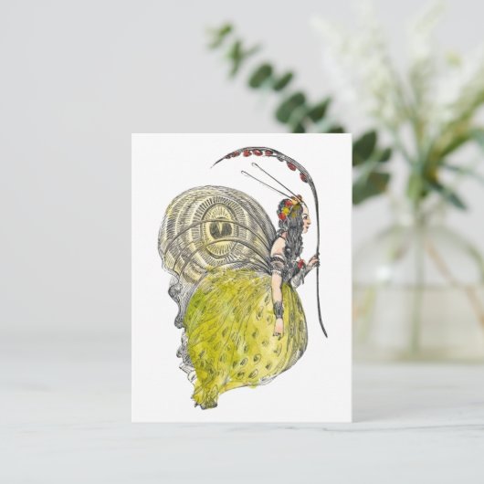 Fantasy Butterfly Fairy met Wings Briefkaart (Staand voorkant)