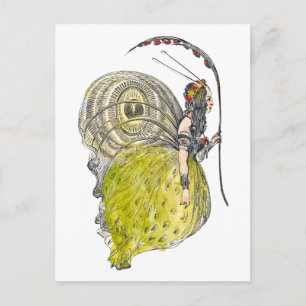 Fantasy Butterfly Fairy met Wings Briefkaart