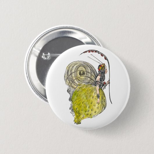  Fantasy Butterfly Fairy met Wings Ronde Button 5,7 Cm (Voorkant /achterkant)