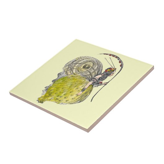  Fantasy Butterfly Fairy met Wings Tegeltje (Zijkant)