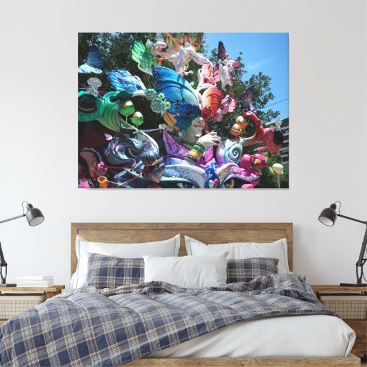 Fantasy Butterfly Girl Sculpture Canvas Afdruk (Insitu (Slaapkamer))
