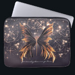 Fantasy Butterfly Gold Sparkle Laptop Sleeve<br><div class="desc">Fantasy Butterfly Gold Sparkle Laptop Hoesje Bag. Pas het aan of laat het leeg.</div>