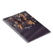Fantasy Butterfly Gold Sparkle Notitieboek (Rechterzijde)