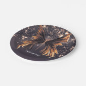 Fantasy Butterfly Gold Sparkle Papieren Bordje (Gekanteld)