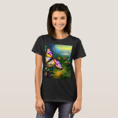 Fantasy Butterfly Journey Digital Art T-Shirt (Voorkant volledig)