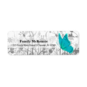 Fantasy Butterfly * kies achtergrondkleur Etiket