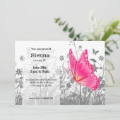 Fantasy Butterfly * kies achtergrondkleur Kaart (Staand voorkant)