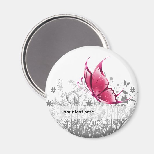 Fantasy Butterfly * kies achtergrondkleur Magneet (Voorkant / Achterkant)