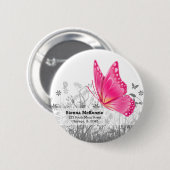 Fantasy Butterfly * kies achtergrondkleur Ronde Button 5,7 Cm (Voorkant /achterkant)