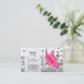 Fantasy Butterfly * kies achtergrondkleur Visitekaartje (Staand voorkant)