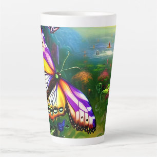 Fantasy Butterfly Reis Latte Mok
