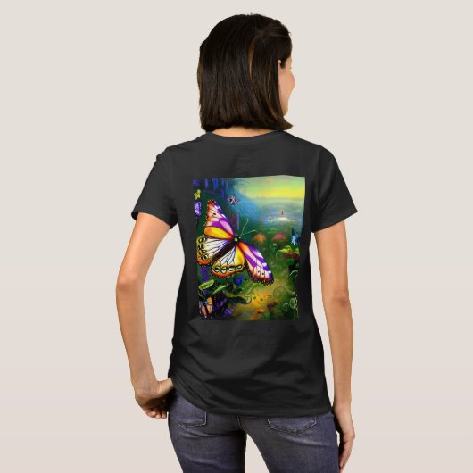 Fantasy Butterfly Reis T-shirt (Achterkant volledig)
