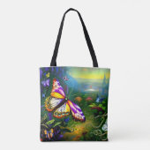 Fantasy Butterfly Reis Tote Bag (Achterkant)