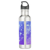 Fantasy Butterfly Roze en Paarse Sparkle Glam Waterfles (Achterkant)