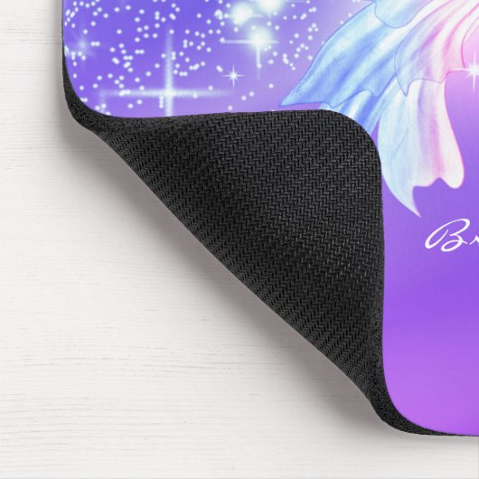 Fantasy Butterfly Roze en Paarse Sparkle Muismat (Hoek)