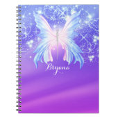 Fantasy Butterfly Roze en Paarse Sparkle Notitieboek (Voorkant)