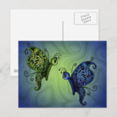 Fantasy Butterflys Briefkaart (Voorkant / Achterkant)