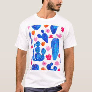 Fantasy Cactussen: decoratief naadloos patroon. T-shirt
