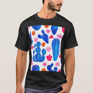Fantasy Cactussen: decoratief naadloos patroon. T-shirt
