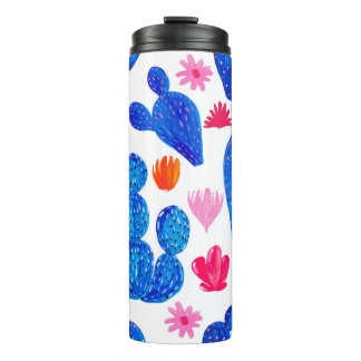 Fantasy Cactussen: decoratief naadloos patroon. Thermosbeker