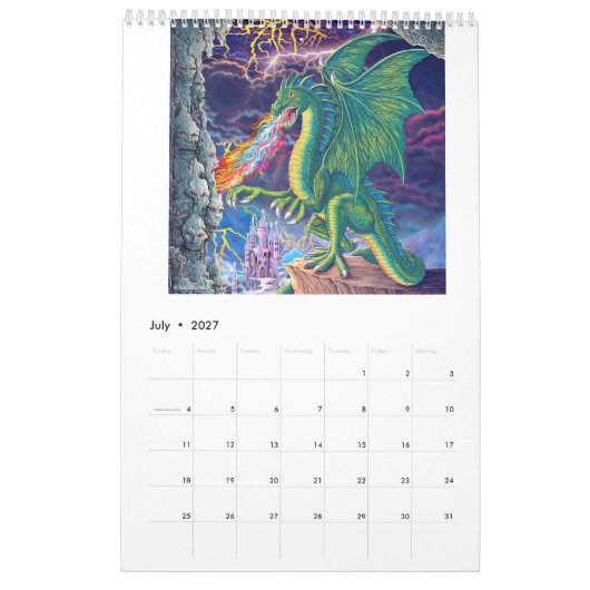 Fantasy Calendar Kalender (Jul 2027)