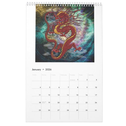 Fantasy Calendar Kalender (Jan 2026)