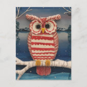 Fantasy Candycane Owl Briefkaart (Voorkant)