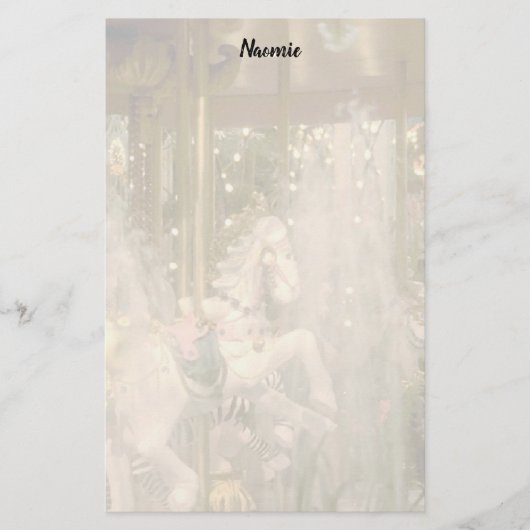 Fantasy Carousel Stationery Briefpapier (Voorkant)
