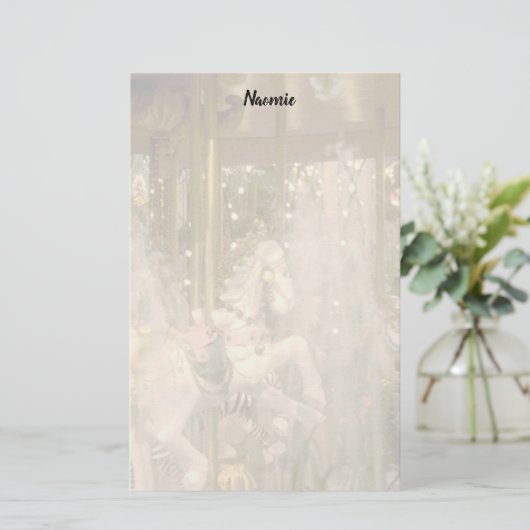 Fantasy Carousel Stationery Briefpapier (Staand voorkant)