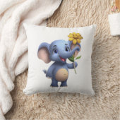 Fantasy Cartoon Elephant Sierkussen (Deken)