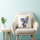 Fantasy Cartoon Elephant Sierkussen (Stoel)