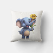 Fantasy Cartoon Elephant Sierkussen (Achterkant)