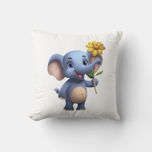 Fantasy Cartoon Elephant Sierkussen (Voorkant)