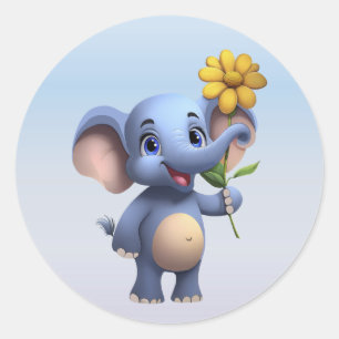 Fantasy Cartoon Elephant Sticker