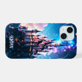 Fantasy Castle Aangepaste naam iPhone 15 Case (Achterkant horizontaal)