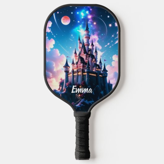 Fantasy Castle aangepaste naam tekst Pickleball Paddle (Voorkant)