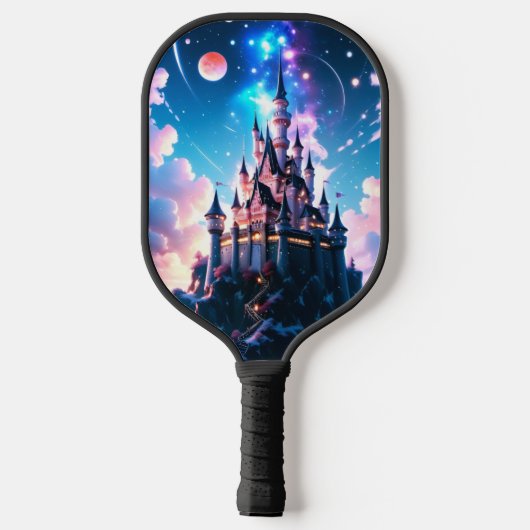 Fantasy Castle aangepaste naam tekst Pickleball Paddle (Achterkant)