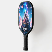 Fantasy Castle aangepaste naam tekst Pickleball Paddle (Links)