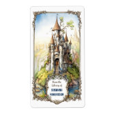  Fantasy Castle Bookplaat Etiket (Voorkant)
