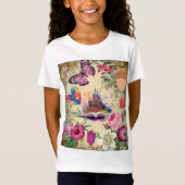 Fantasy Castle Butterfly Leuk Schattige ontwerp T-shirt (Voorkant)
