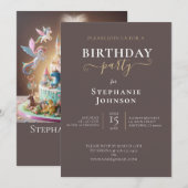 FANTASY CASTLE DRAKEN & EENHOORNS VERJAARDAG KAART (Voorkant / Achterkant)