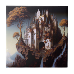 Fantasy Castle Fantasy Art Ceramic Tegel Tegeltje