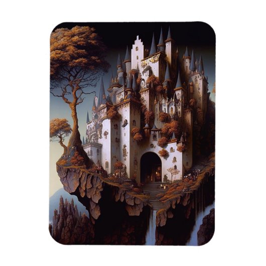 Fantasy Castle Fantasy Art Magnet Magneet (Verticaal)