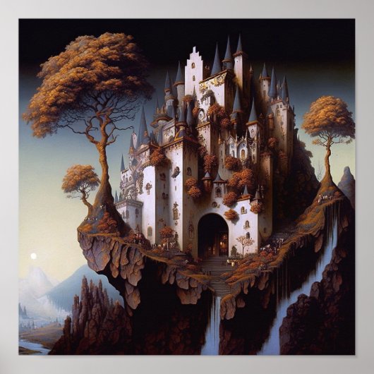 Fantasy Castle Fantasy Art Poster (Voorkant)