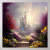 Fantasy Castle Gardens Poster (Voorkant)