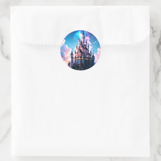 Fantasy Castle Ronde Sticker (Tas)