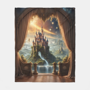 Fantasy Castle Sherpa Blanket Fleece Deken